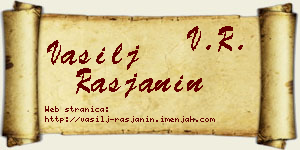 Vasilj Rasjanin vizit kartica